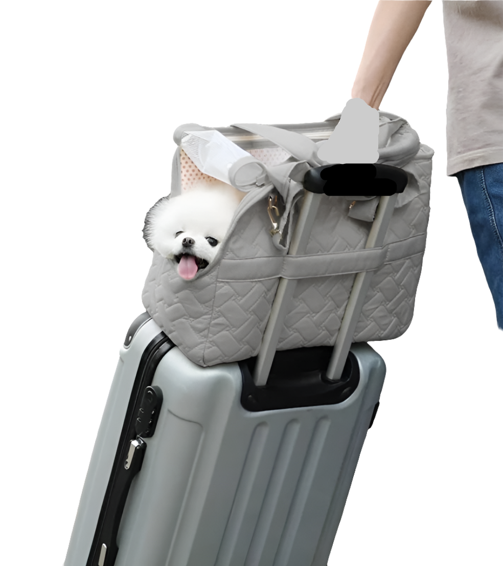 Hunde Tragetasche inklusive Halterung für den Koffer